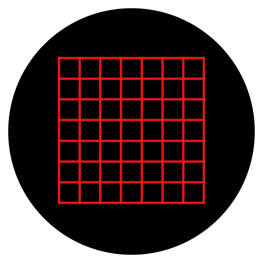 8x8 Grid Projector Pattern
