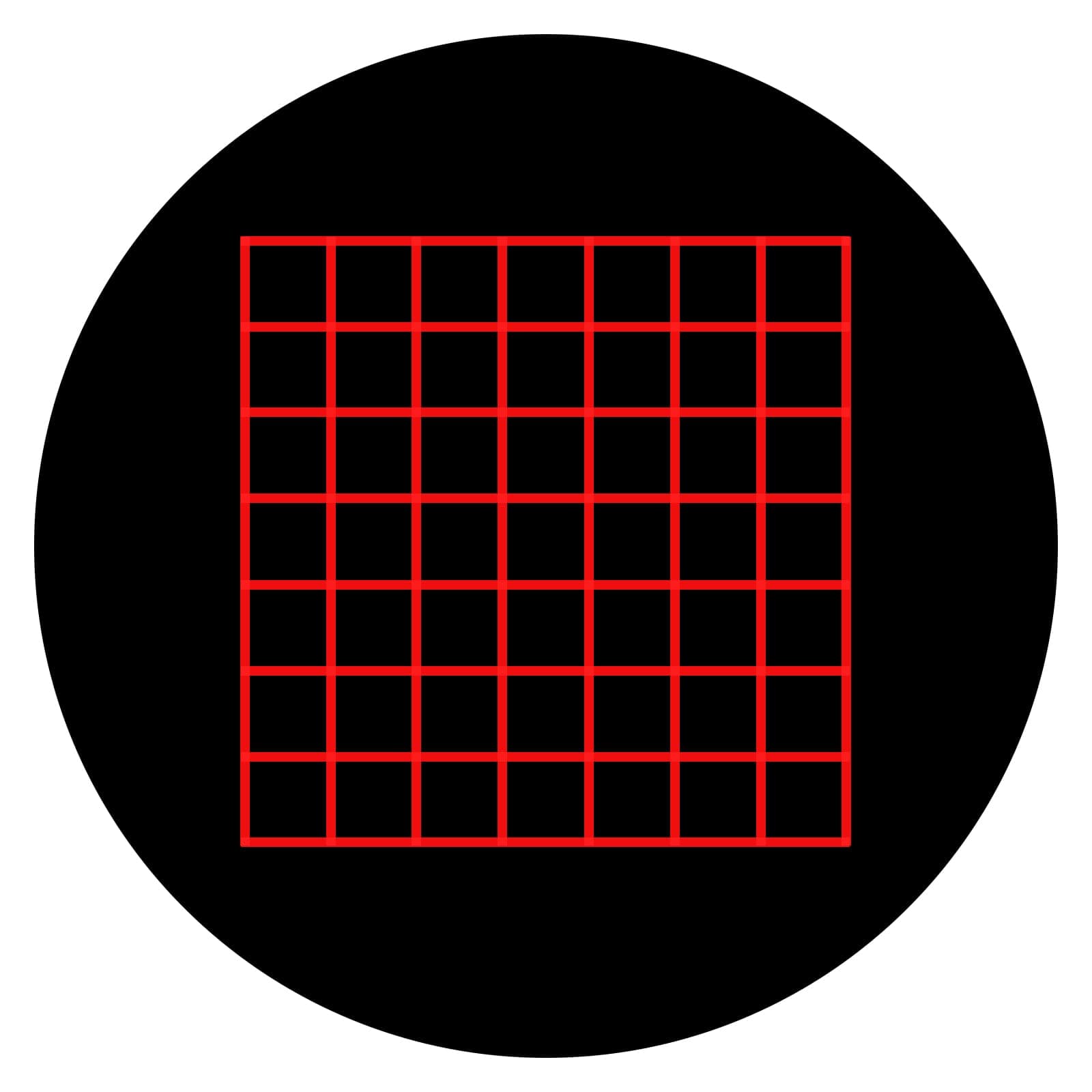 8x8 Grid Projector Pattern
